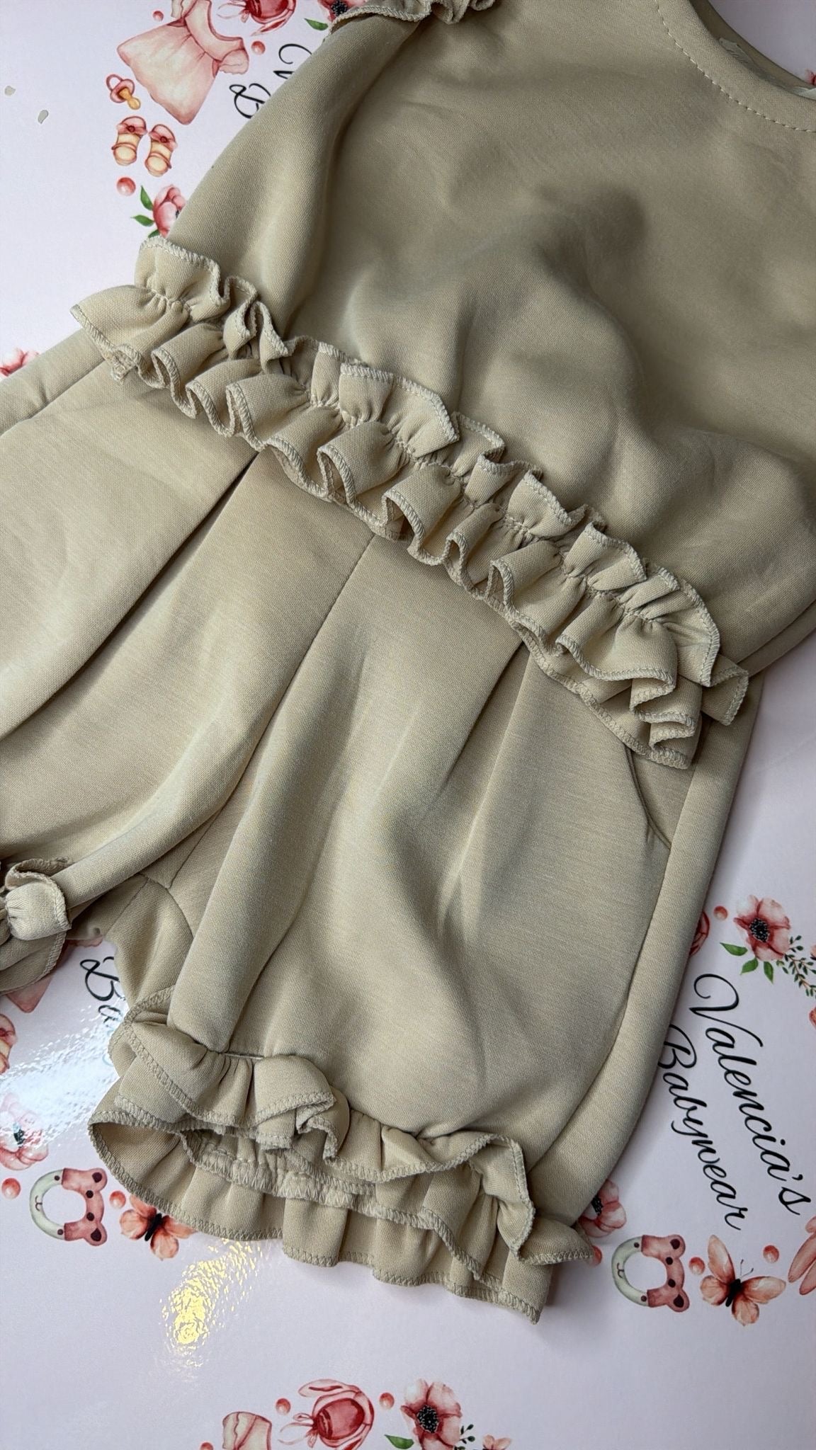 Beige frill 2PC
