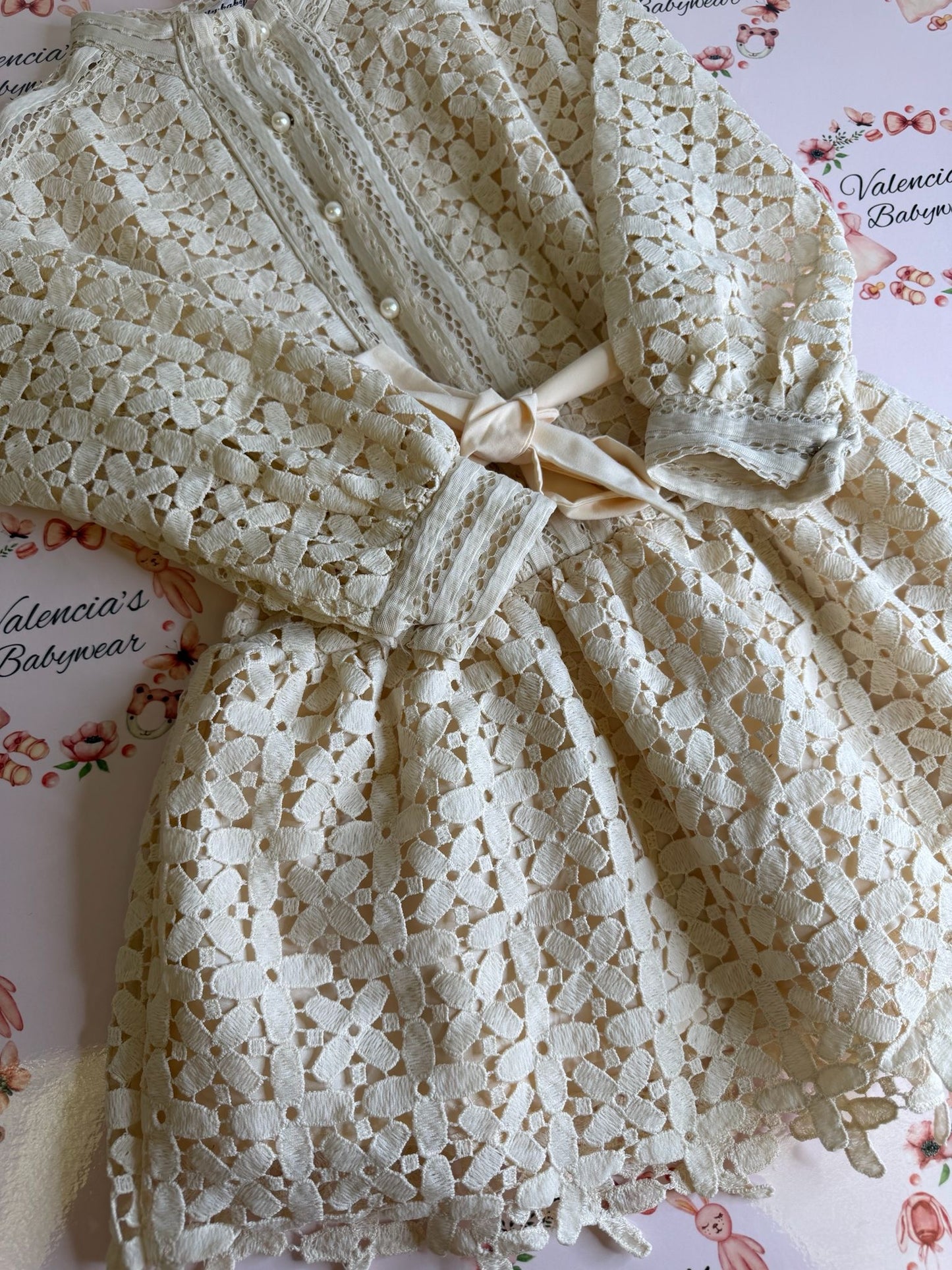Girls Lace Pearl Dress