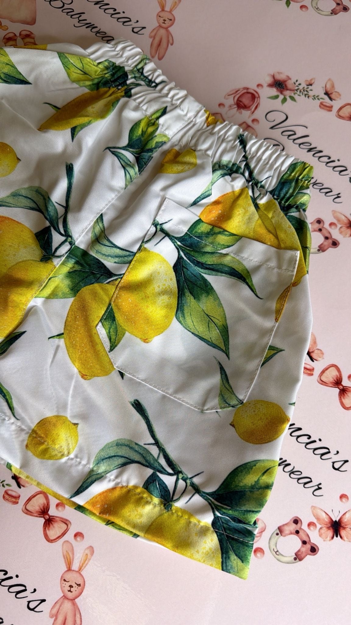 Boys lemon swim shorts