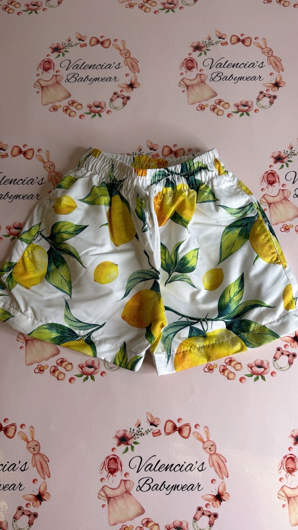 Boys lemon swim shorts