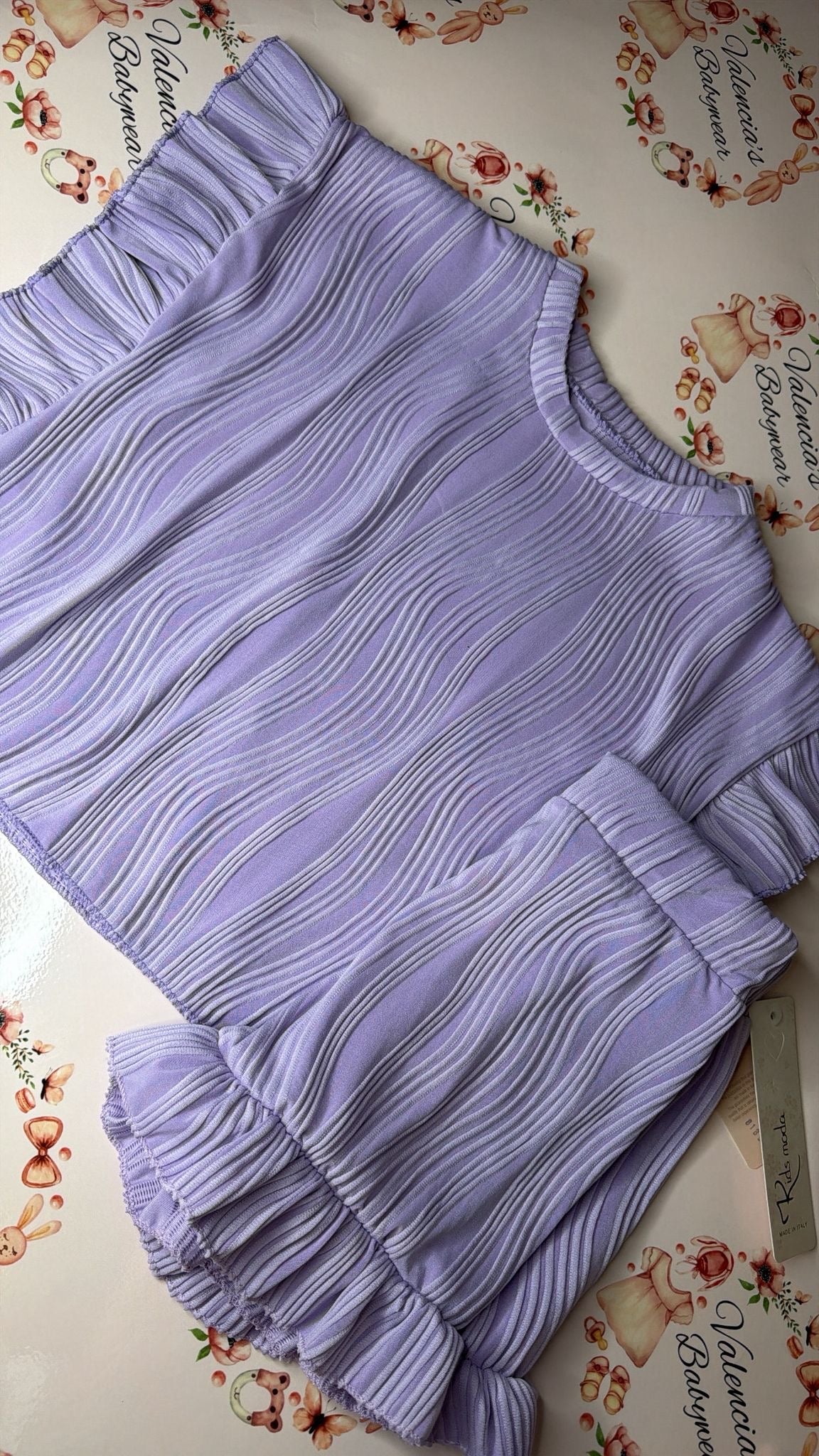 Girls Purple Short & Top Set