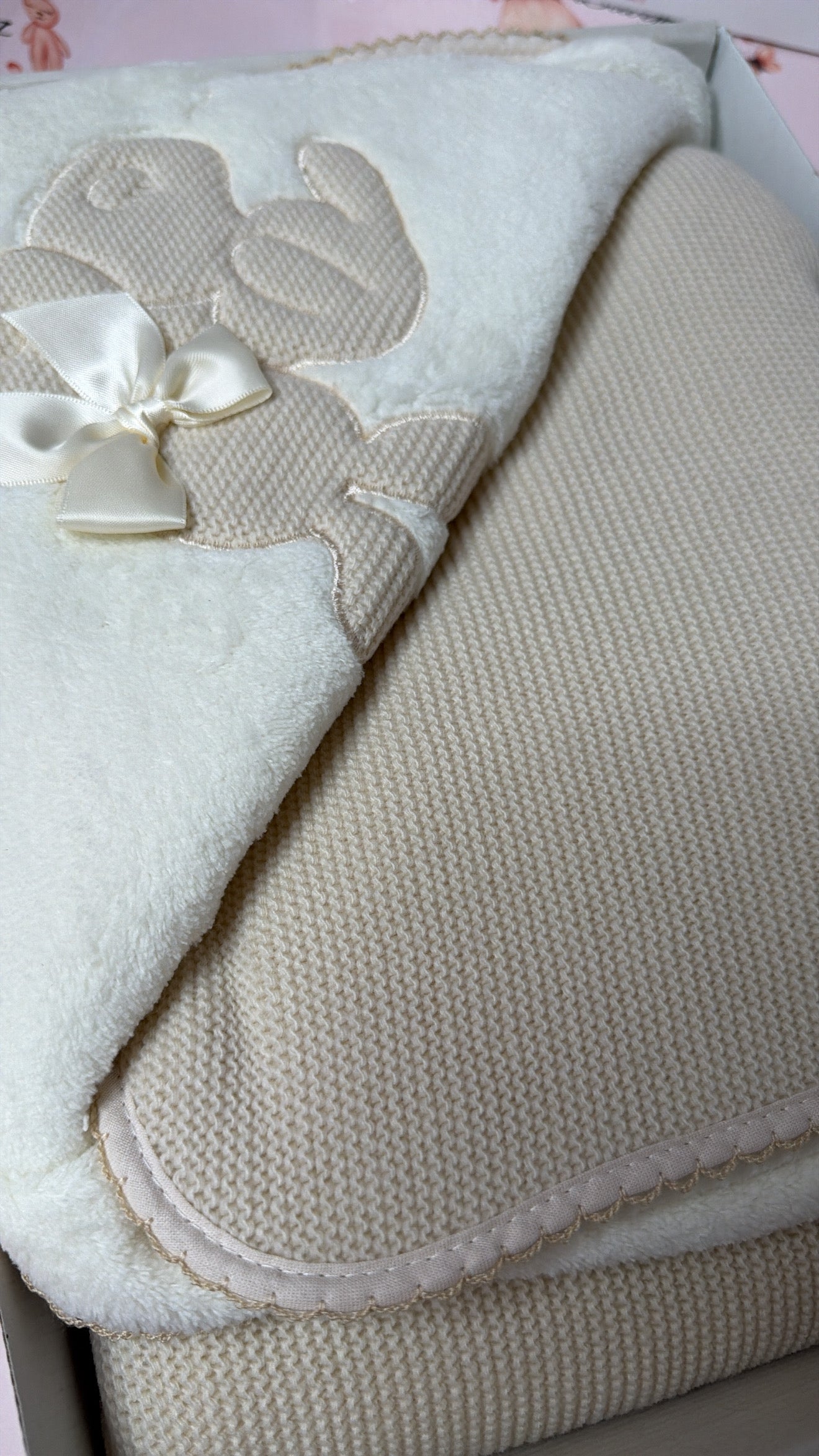 Beige Embroidered Blanket Wrap