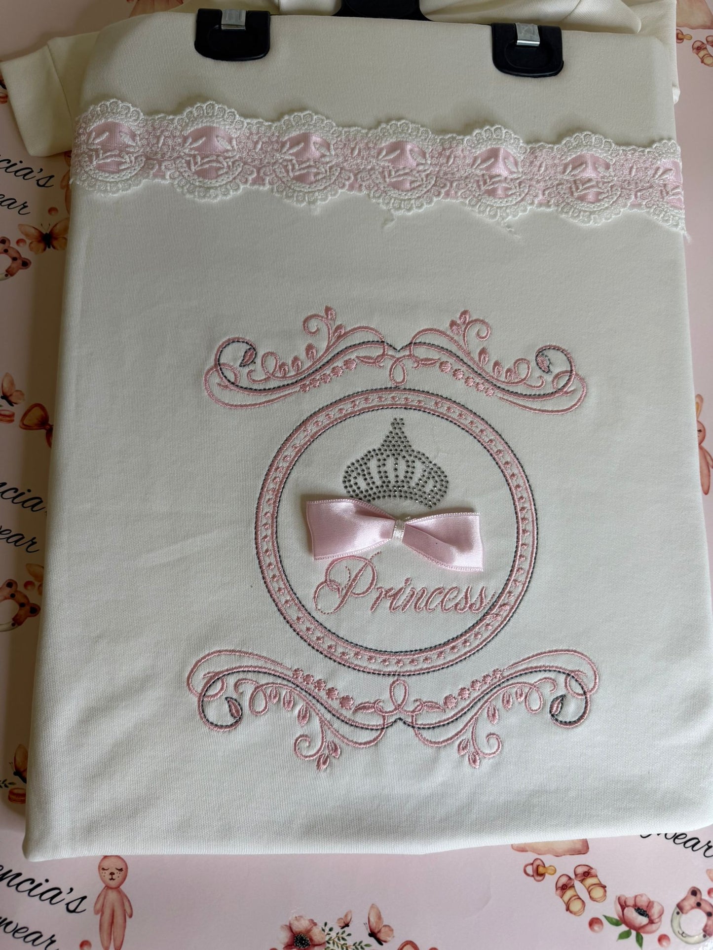 Pink Embroidered Princess Set