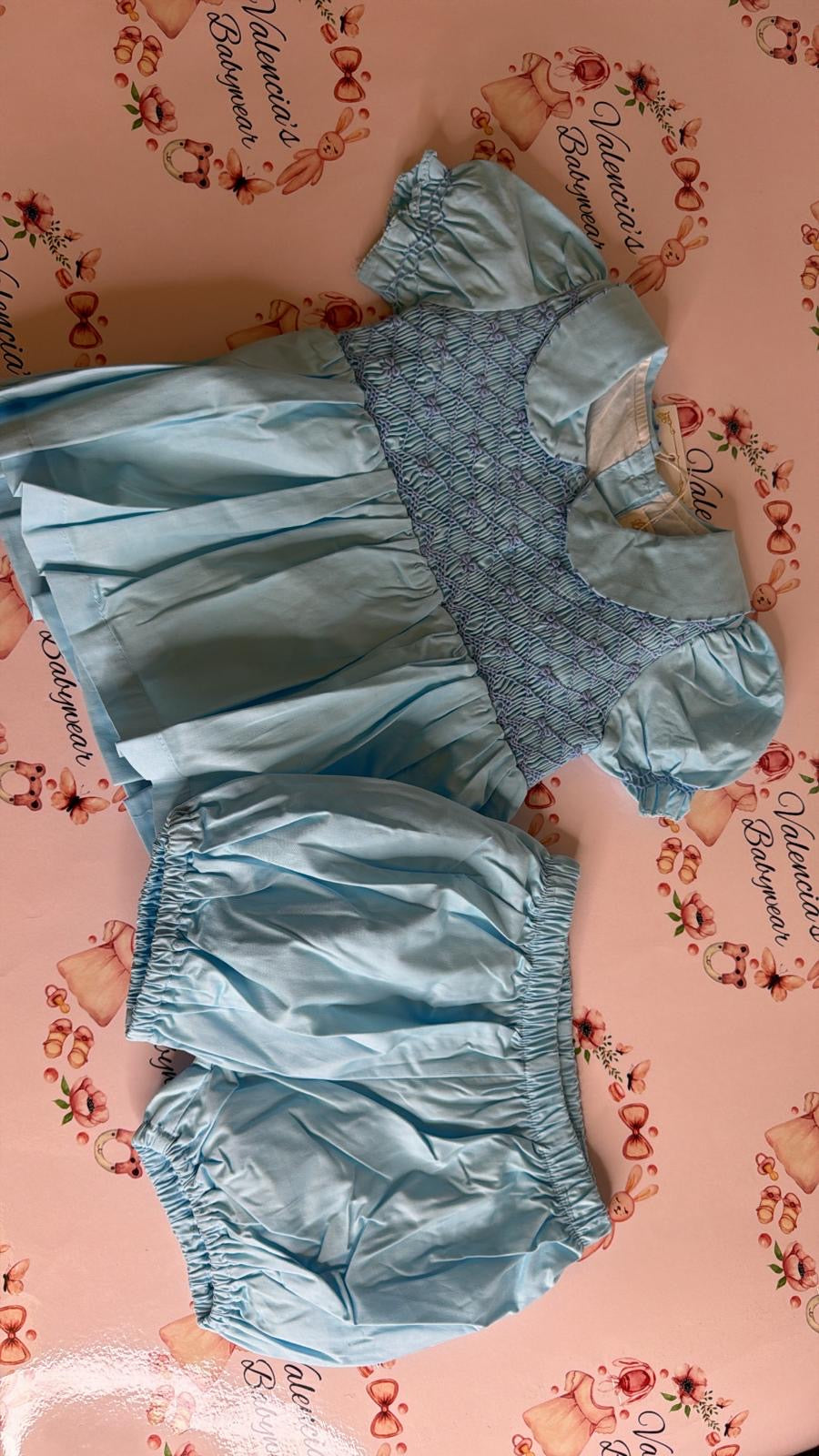Blue Smocked Dress