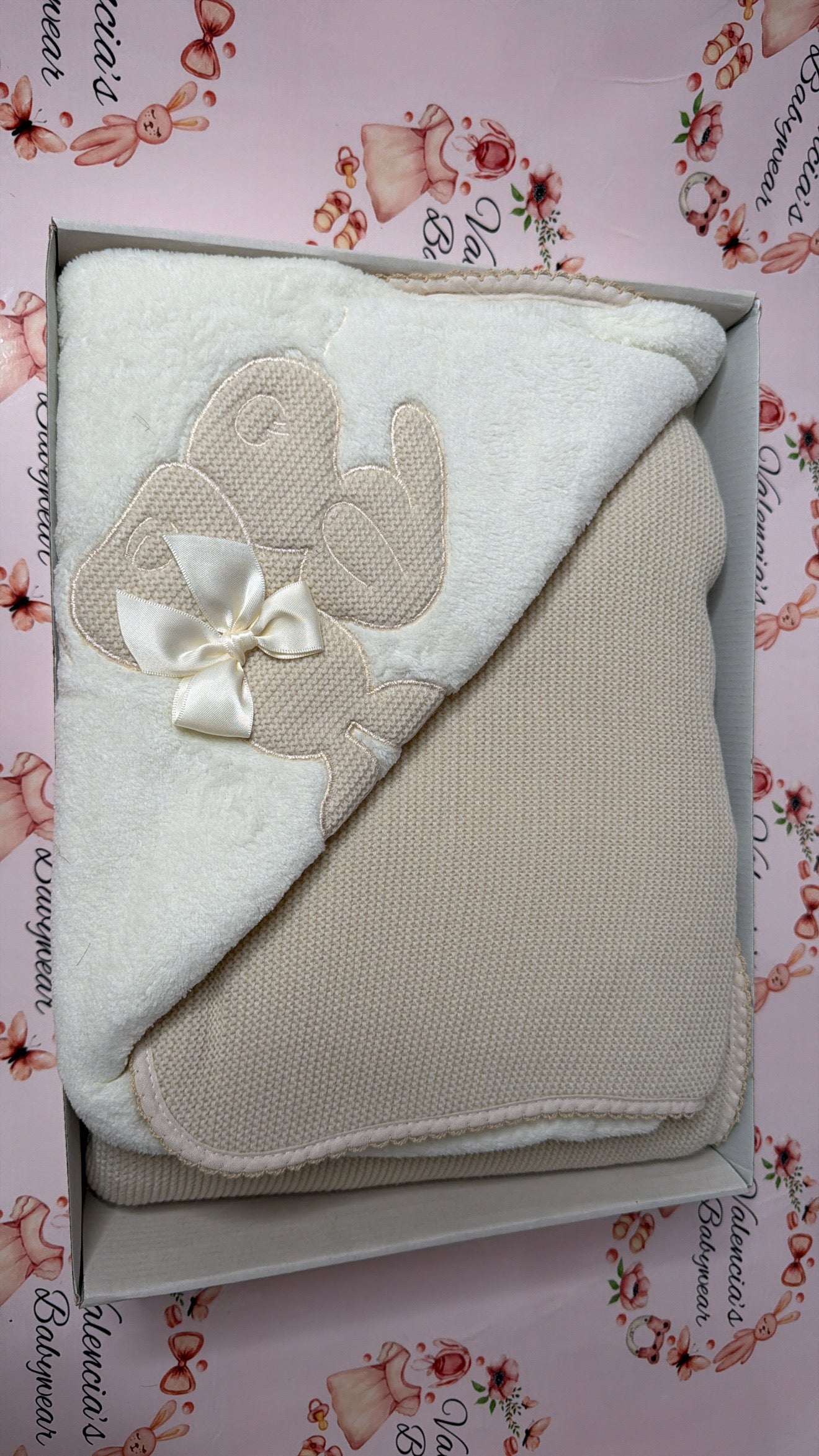 Beige Embroidered Blanket Wrap