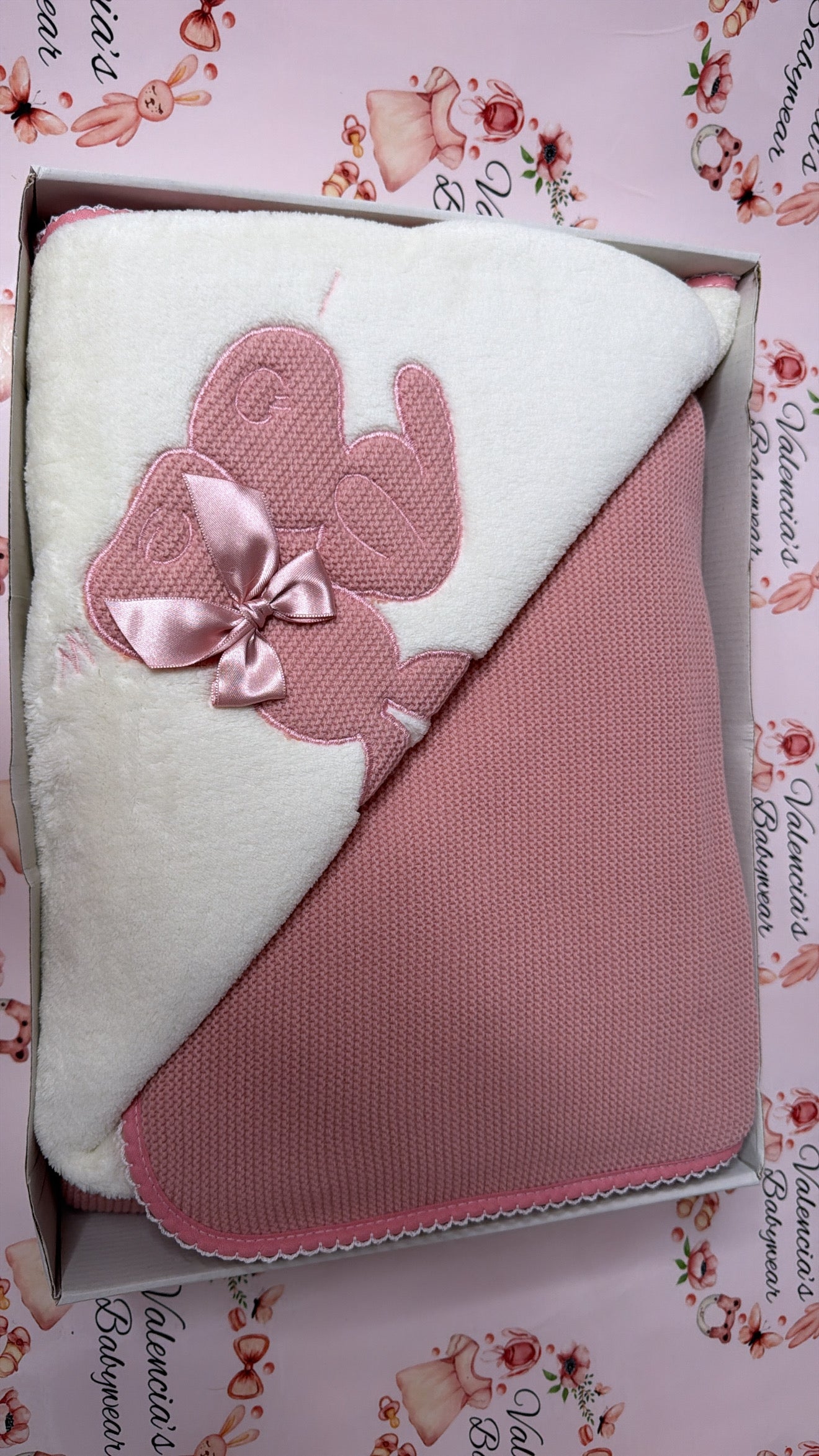 Dusty Pink Embroidered Blanket Wrap