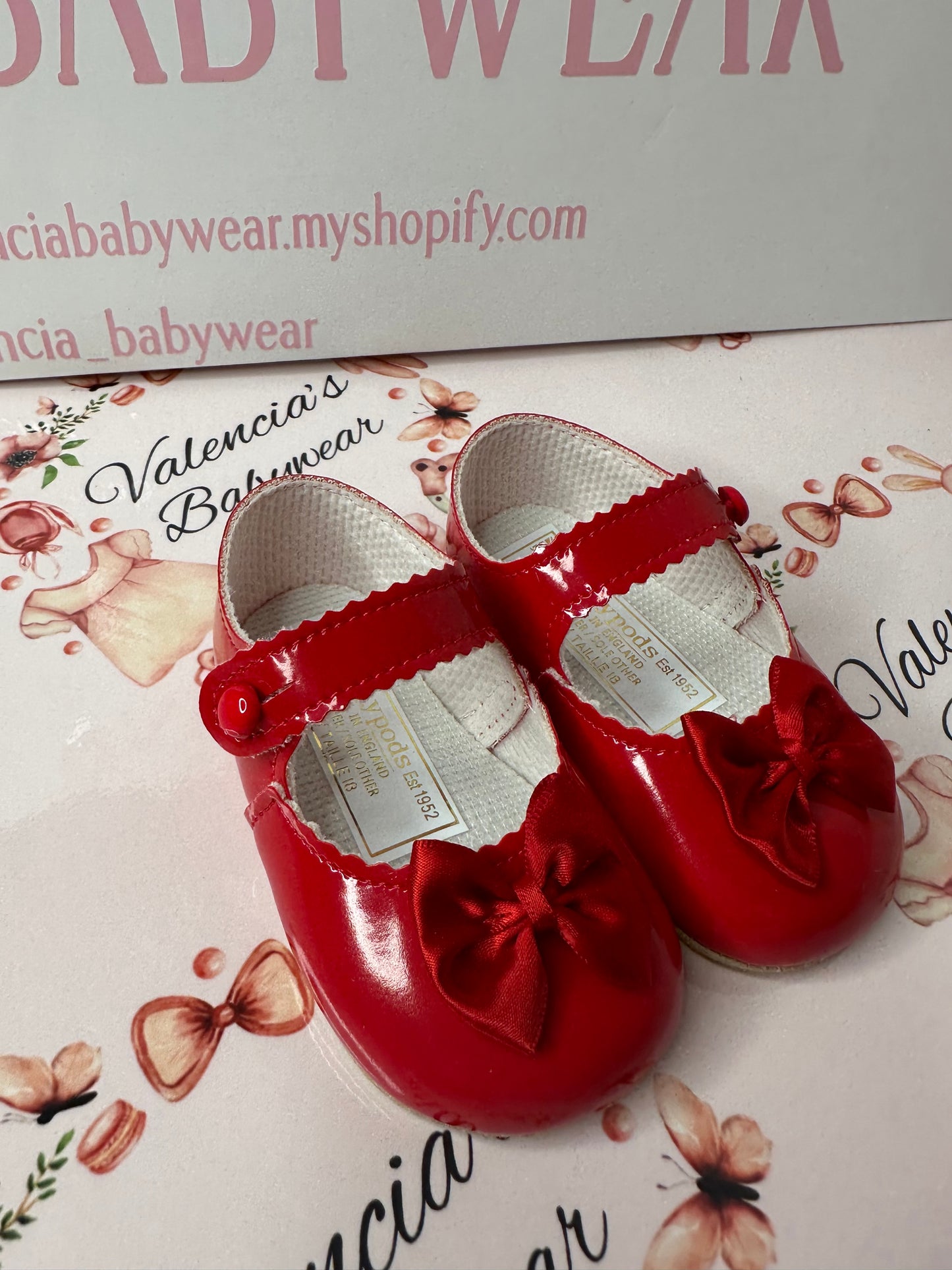 Red Bow Pre Walker Shoes