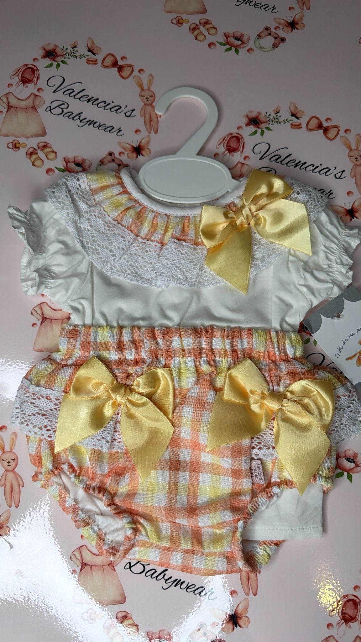 Orange & Yellow Cheque Romper