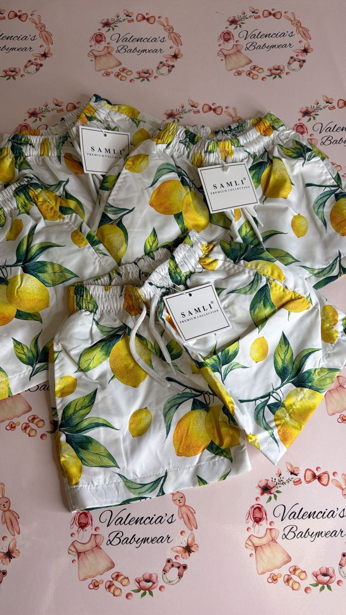 Boys lemon swim shorts
