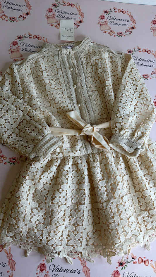 Girls Lace Pearl Dress