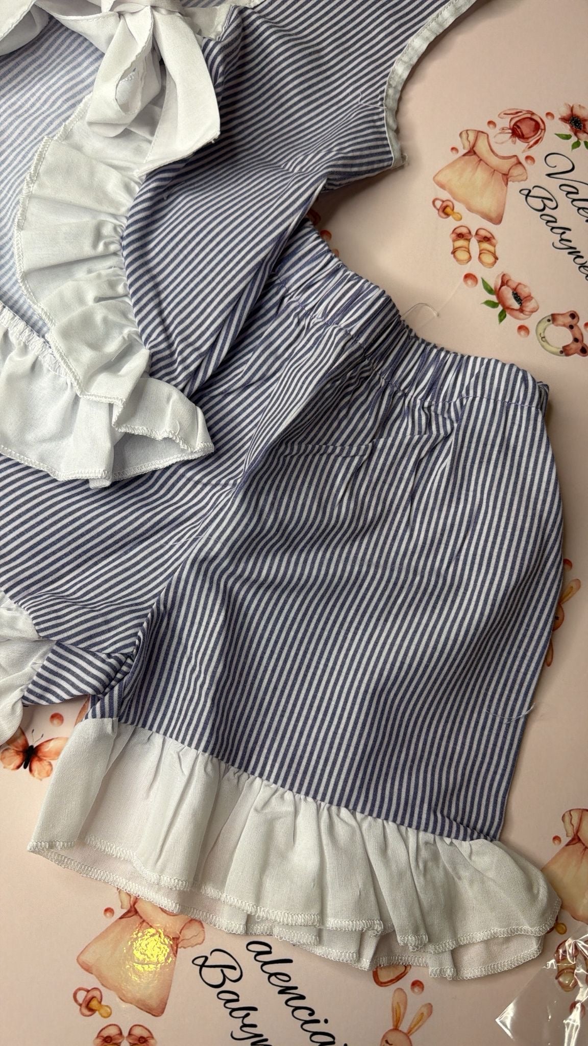 Spanish Blue & White Stripe Set