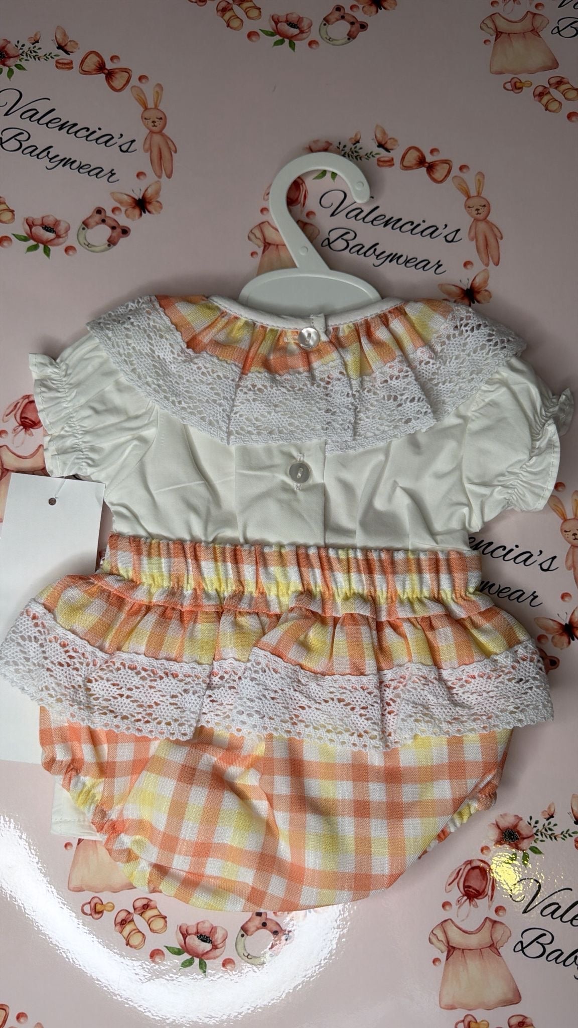 Orange & Yellow Cheque Romper