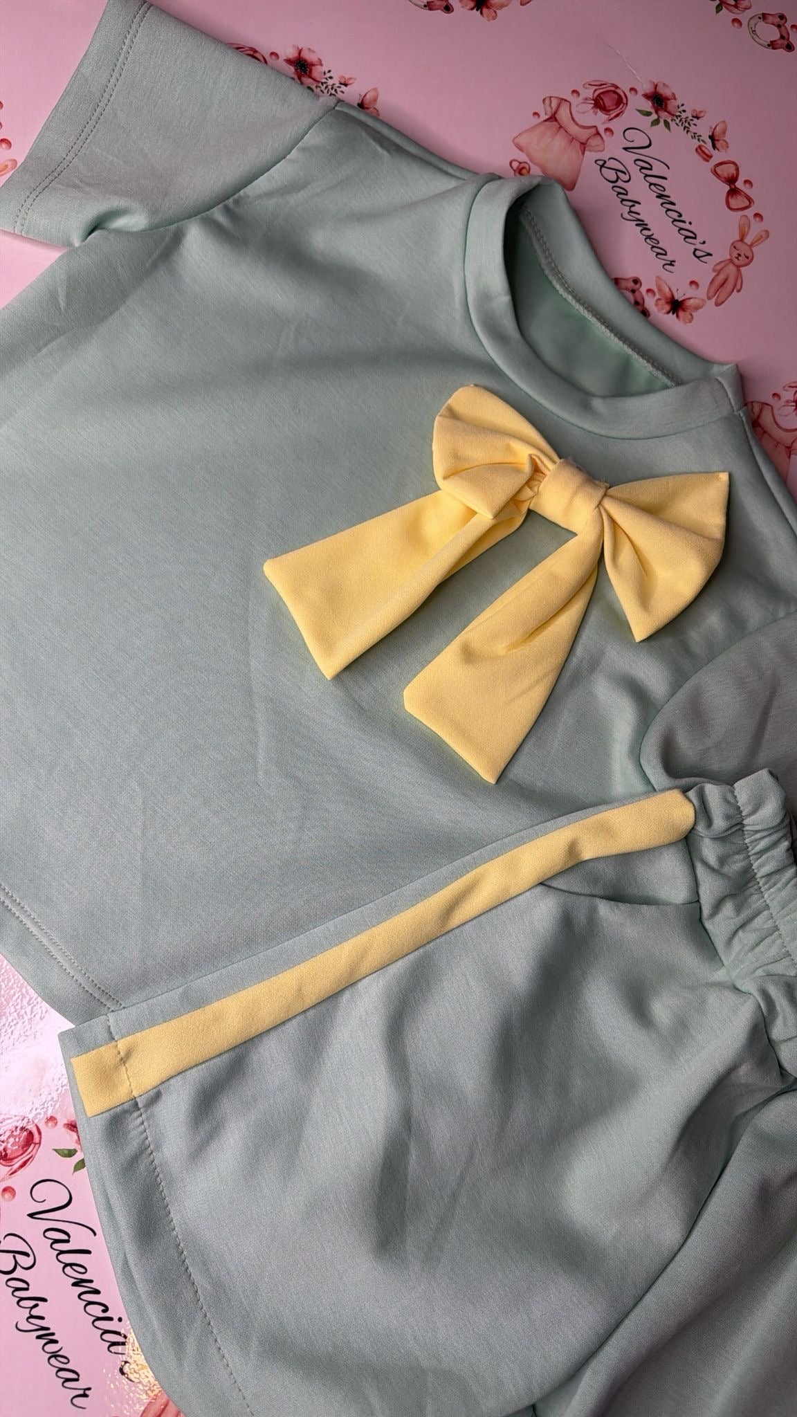 Girls Green & Yellow 2PC Set