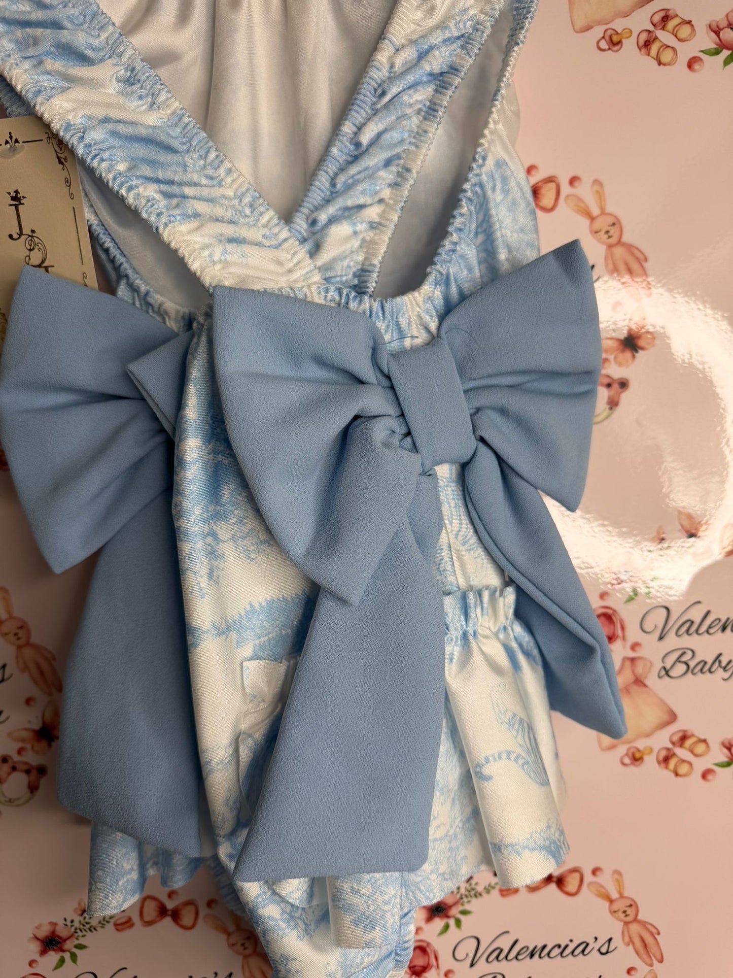 Blue Double Bow Swimsuit