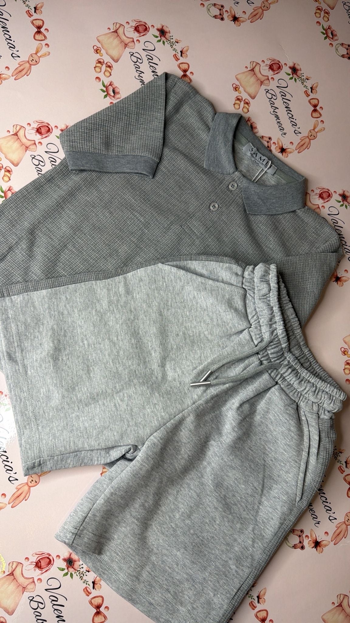Boys Grey Top & Shorts set