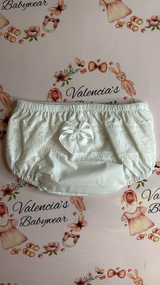 White Bow Lace Knickers ( Bloomers)