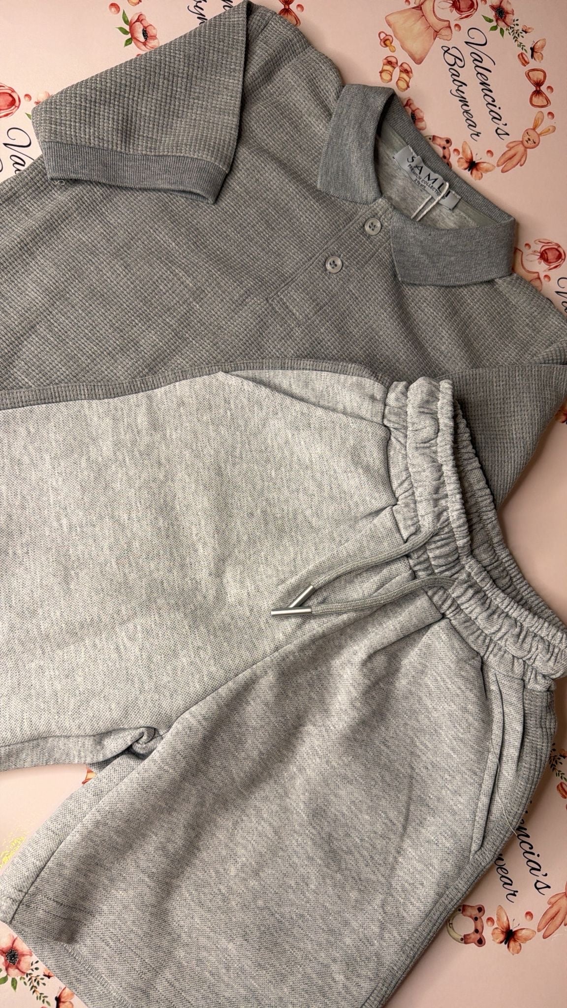 Boys Grey Top & Shorts set