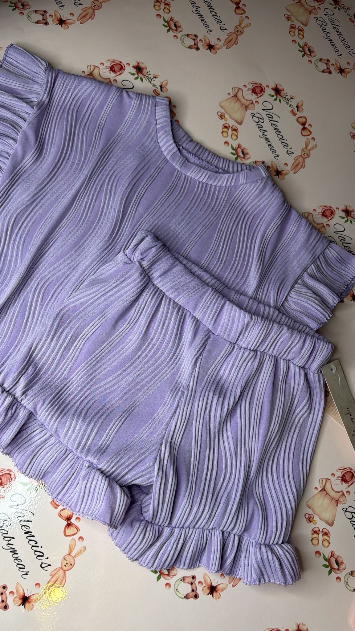 Girls Purple Short & Top Set