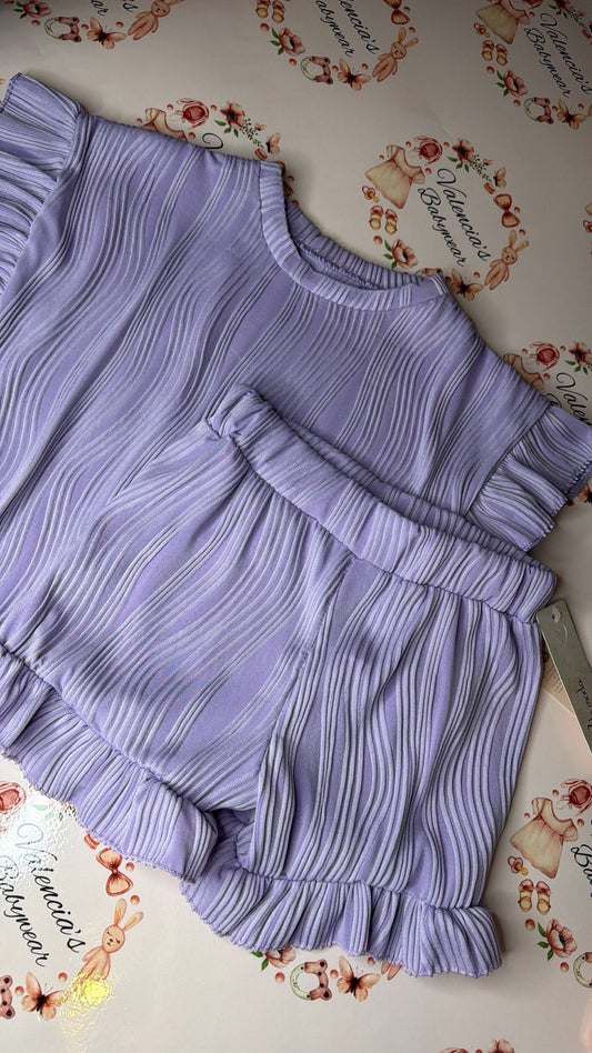 Girls Purple Short & Top Set