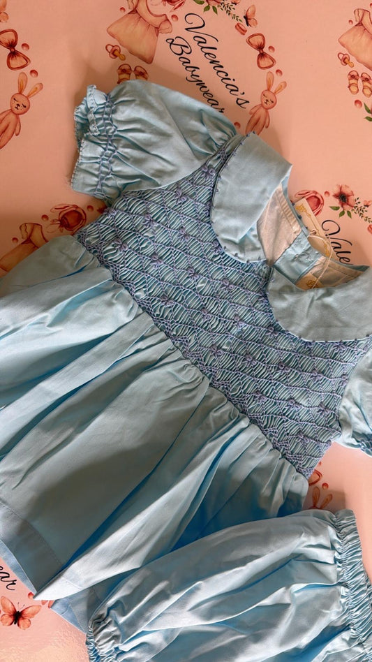 Blue Smocked Dress