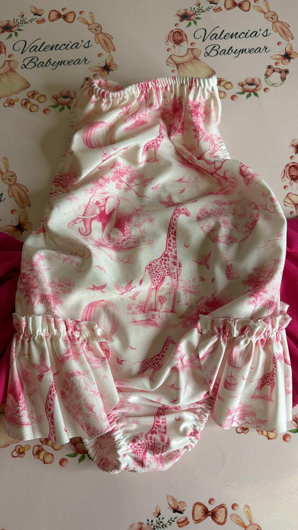 Hot Pink Safari print Swimsuit