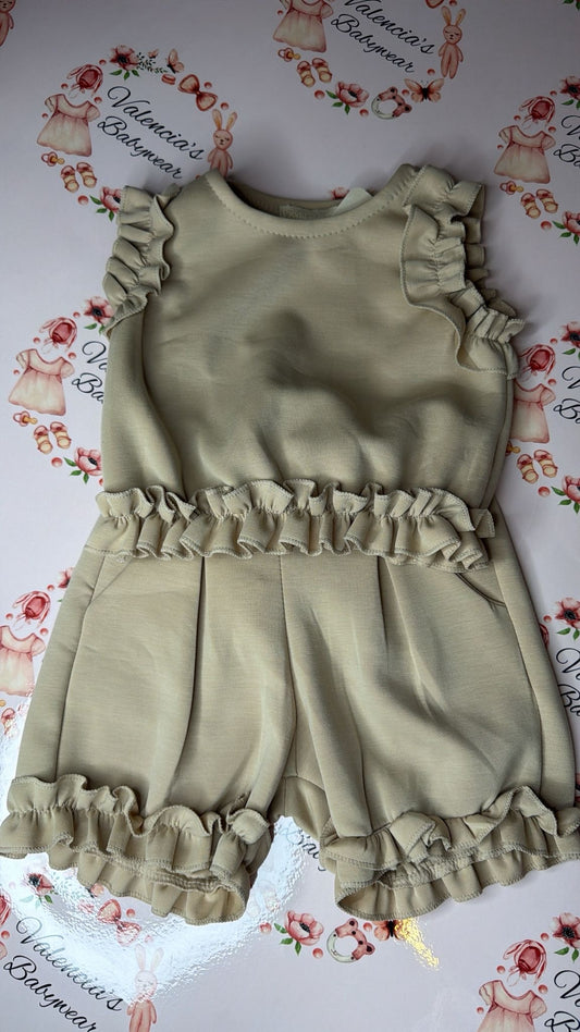 Beige frill 2PC