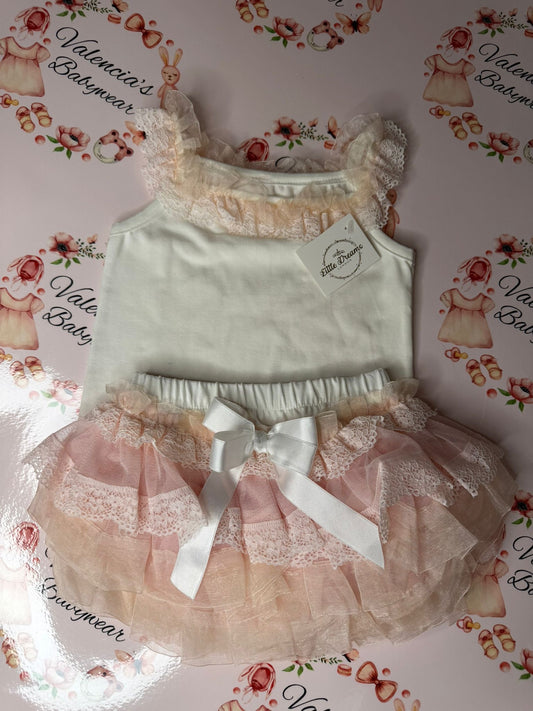 Peach Vest & bloomer Set