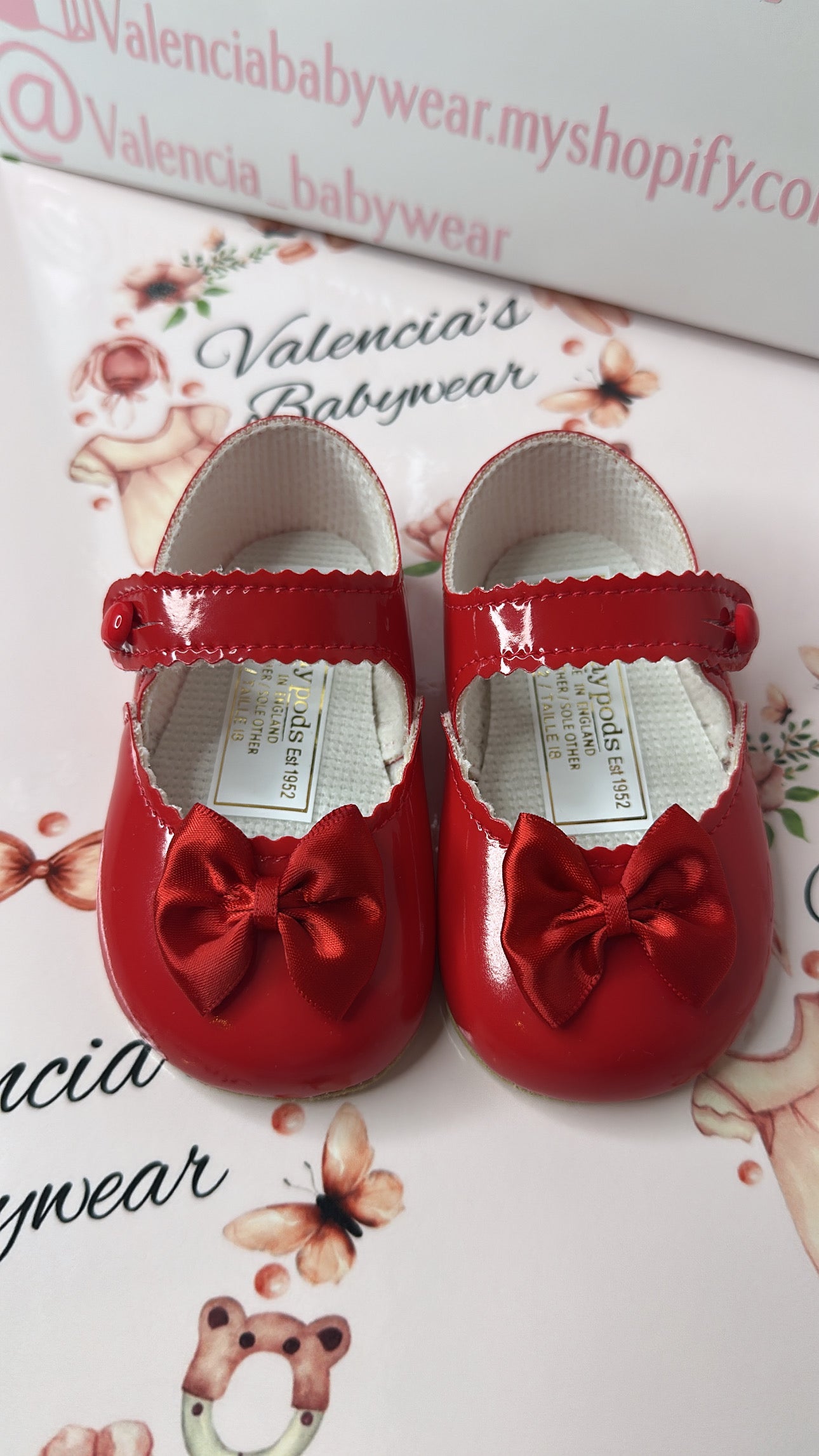 Red Bow Pre Walker Shoes