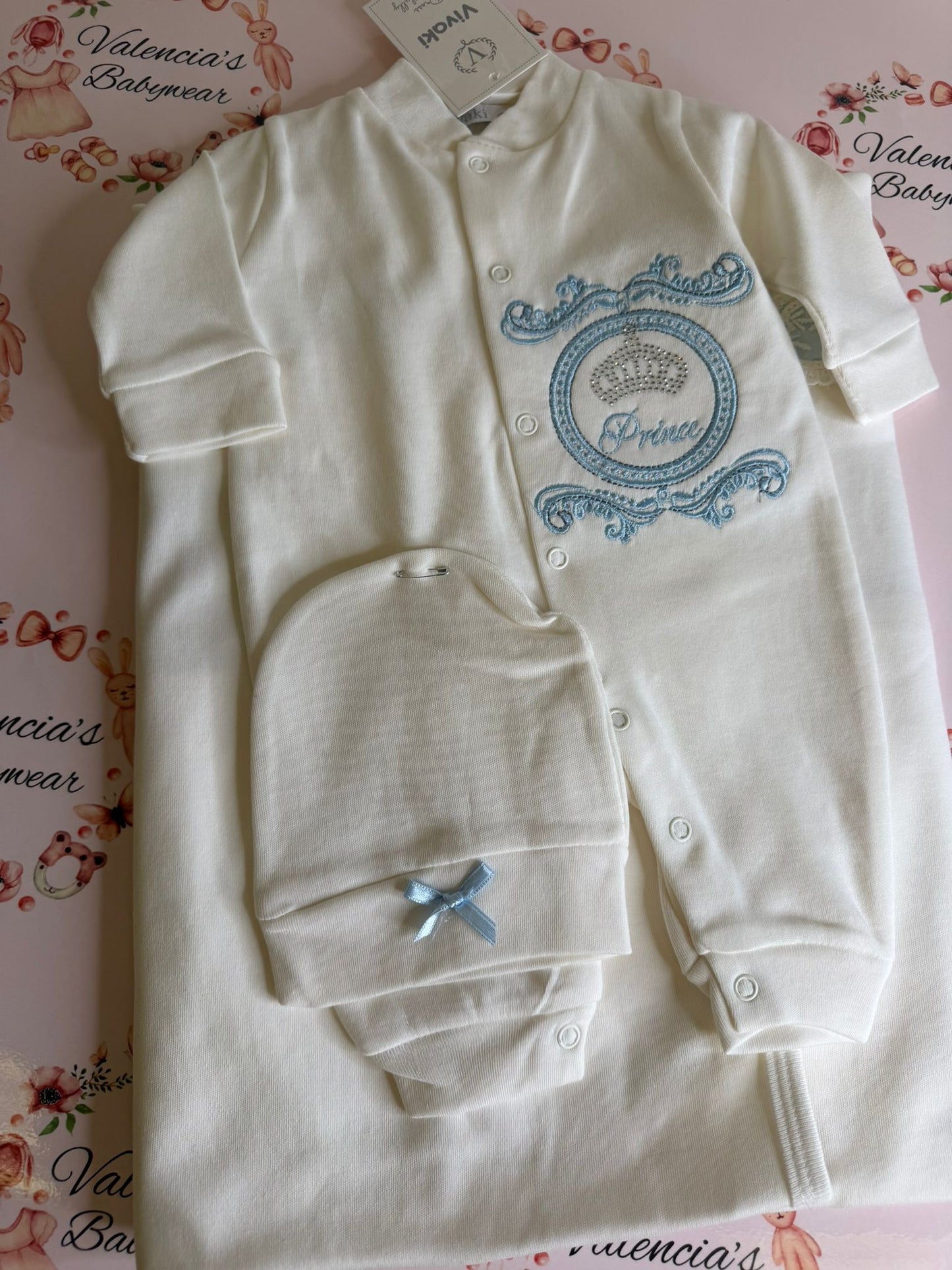 Blue Embroidered Prince Set