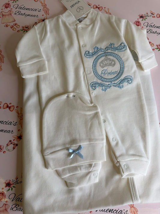 Blue Embroidered Prince Set