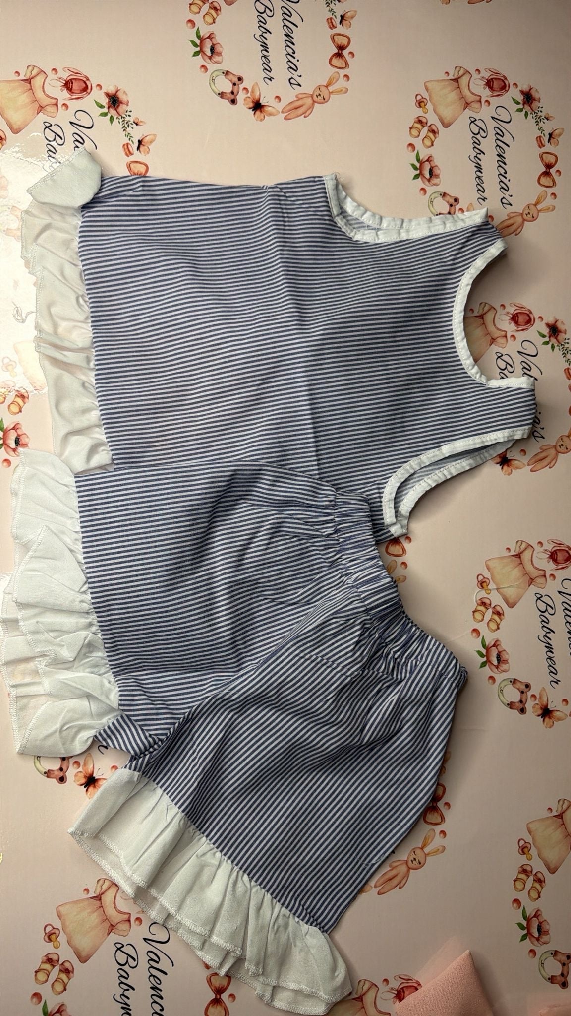 Spanish Blue & White Stripe Set