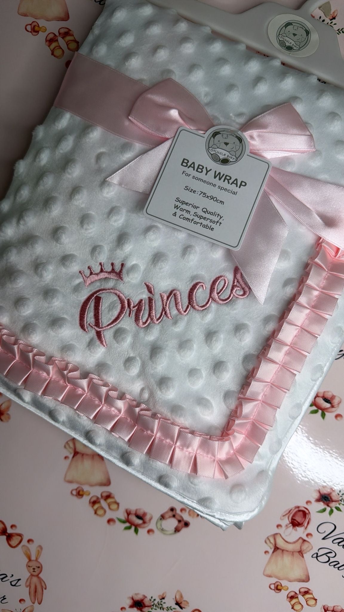 Pink Princess Frill Blanket