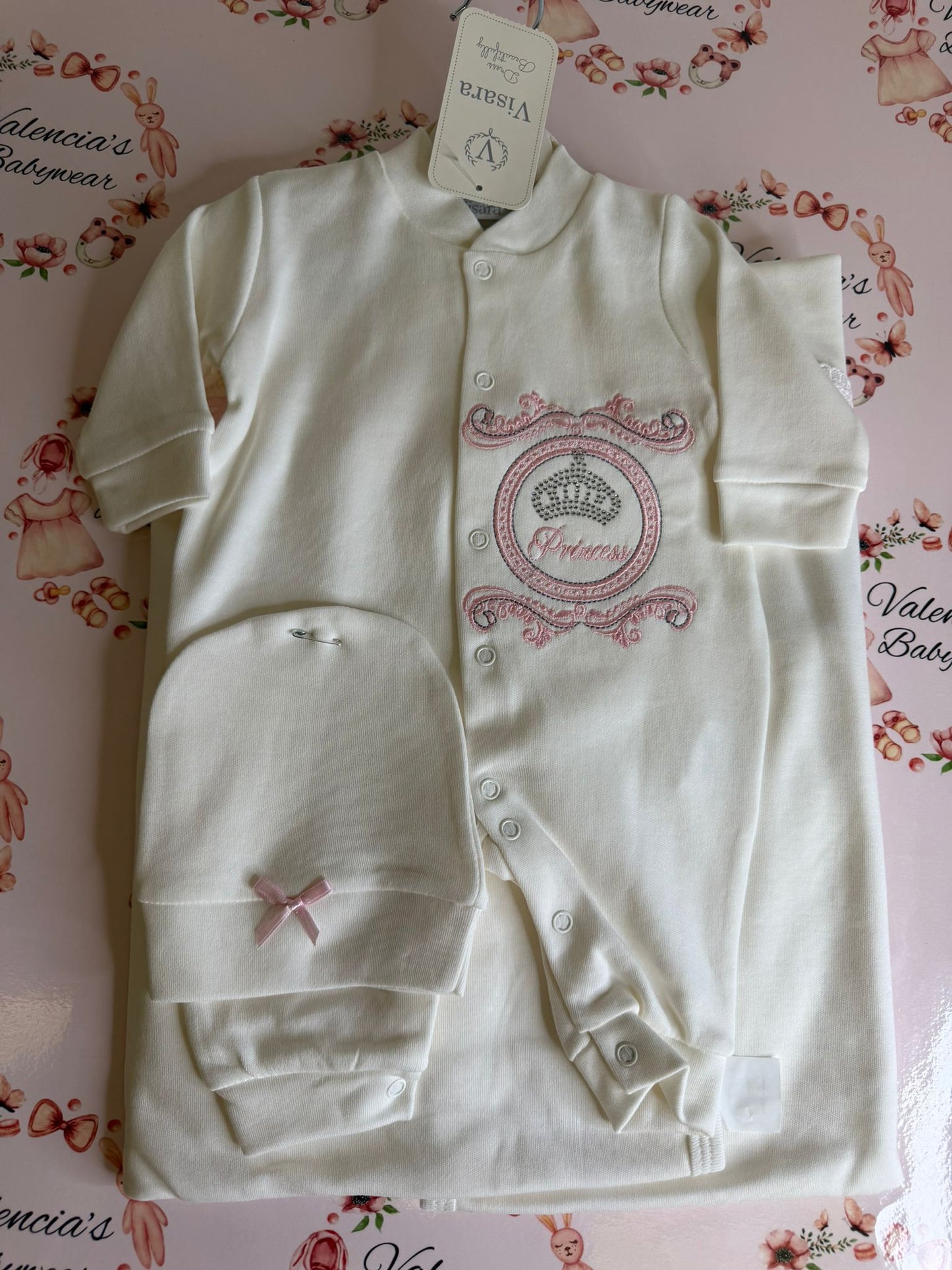 Pink Embroidered Princess Set