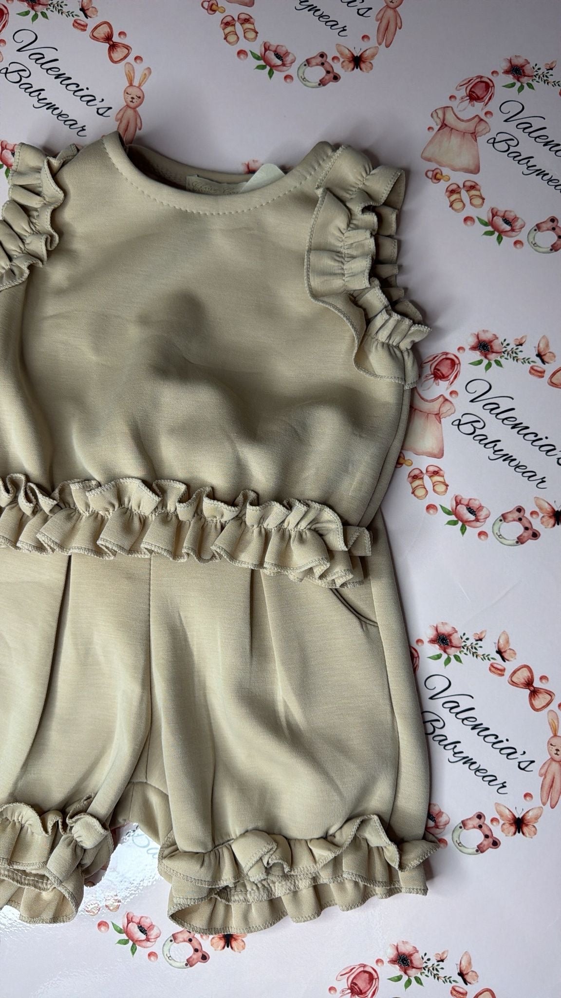 Beige frill 2PC