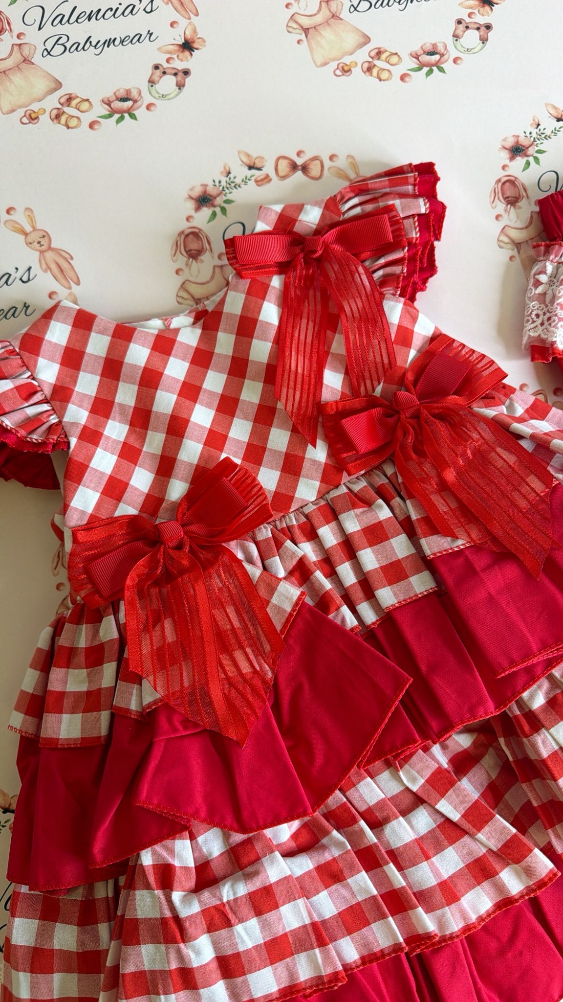 Red Frilled Dress & Bloomers