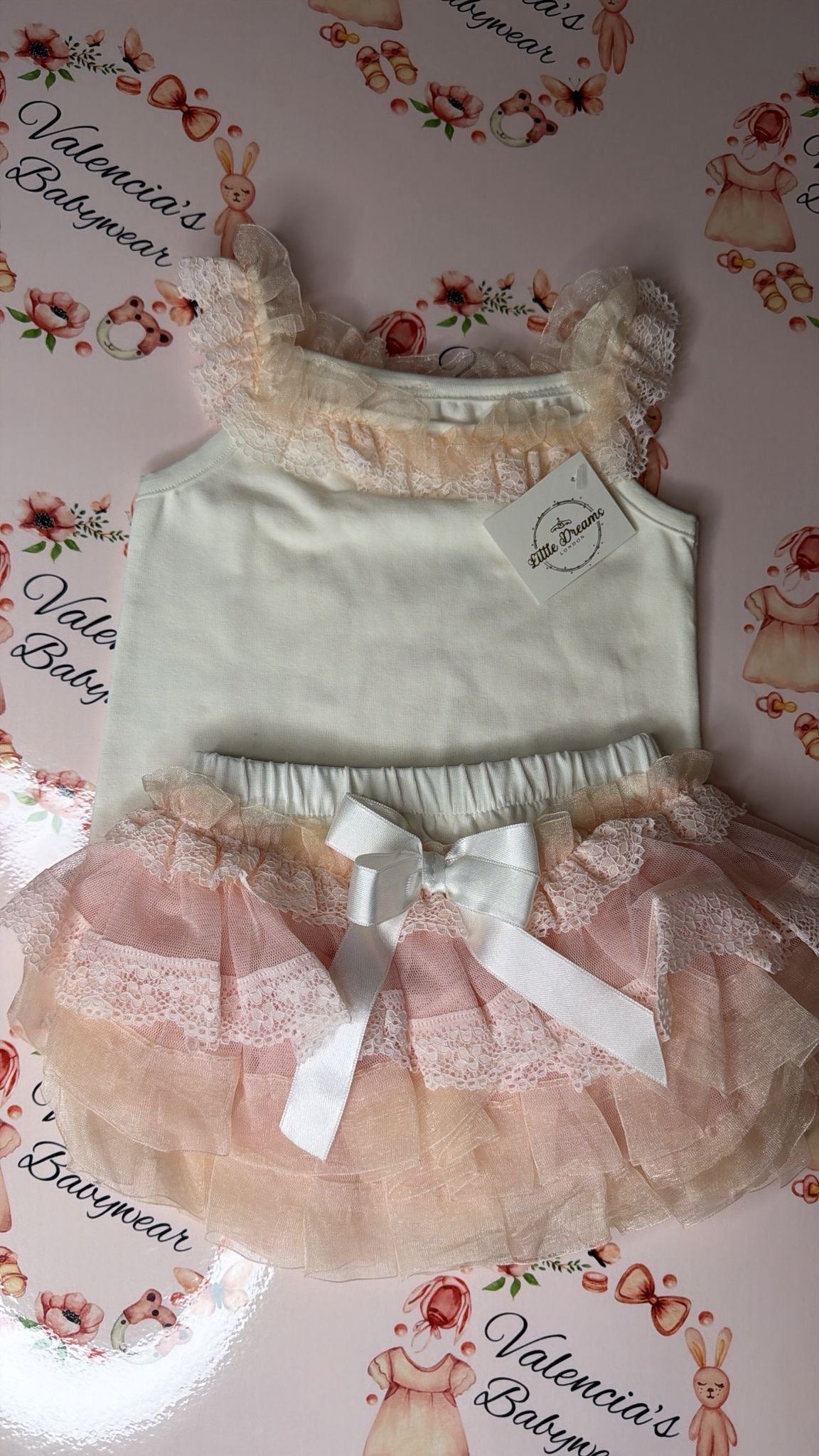 Peach Vest & bloomer Set