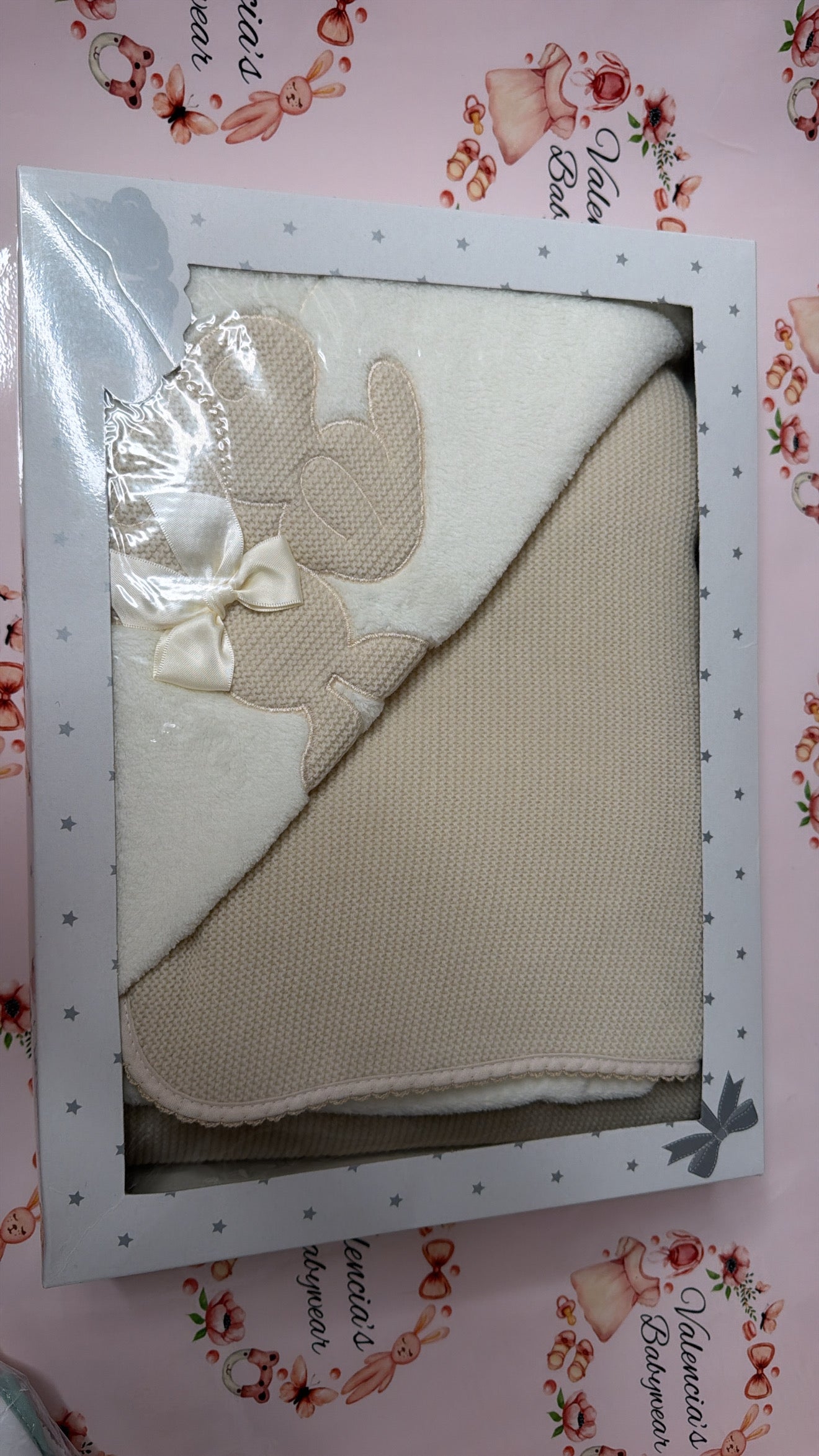 Beige Embroidered Blanket Wrap