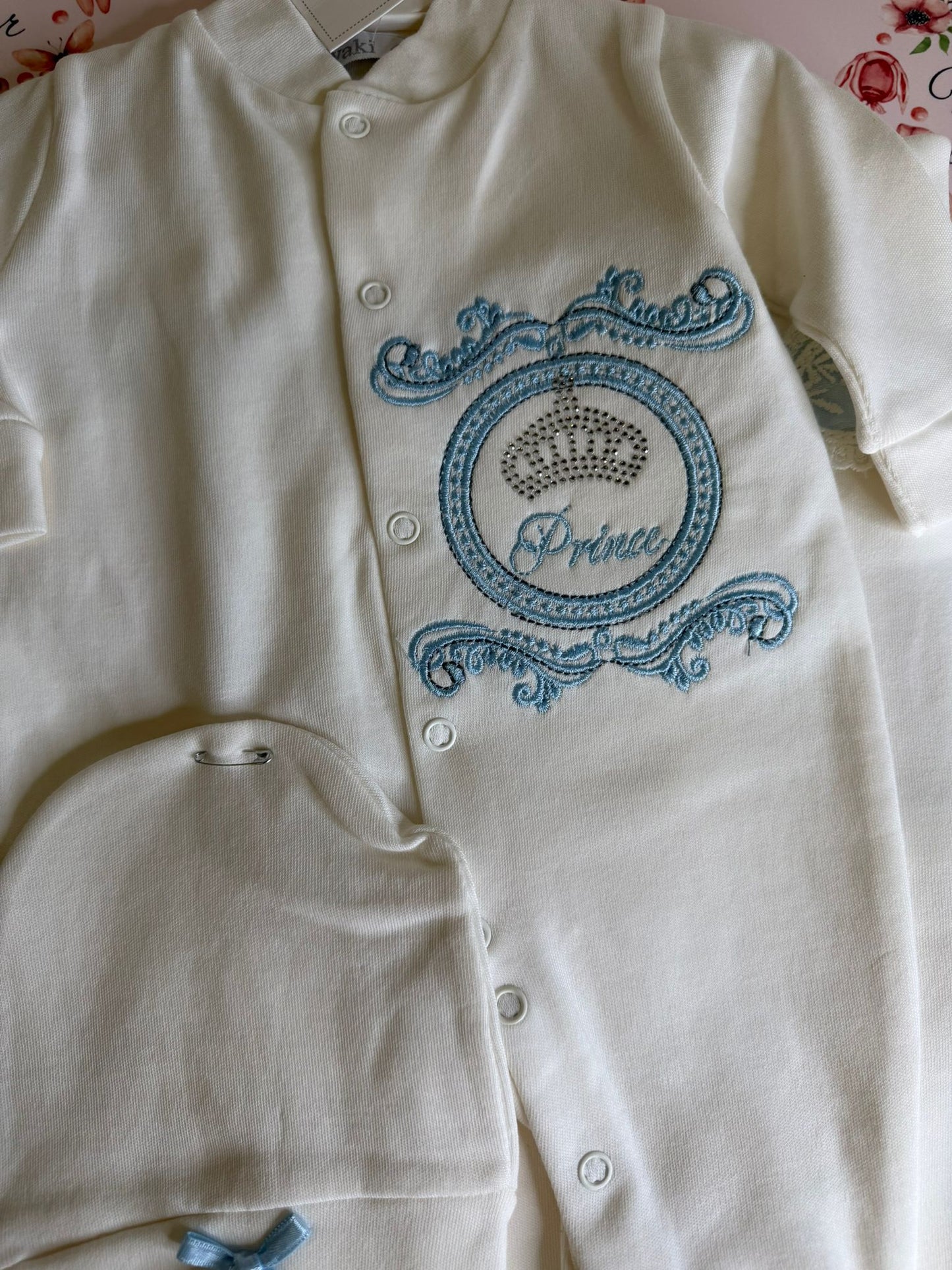 Blue Embroidered Prince Set