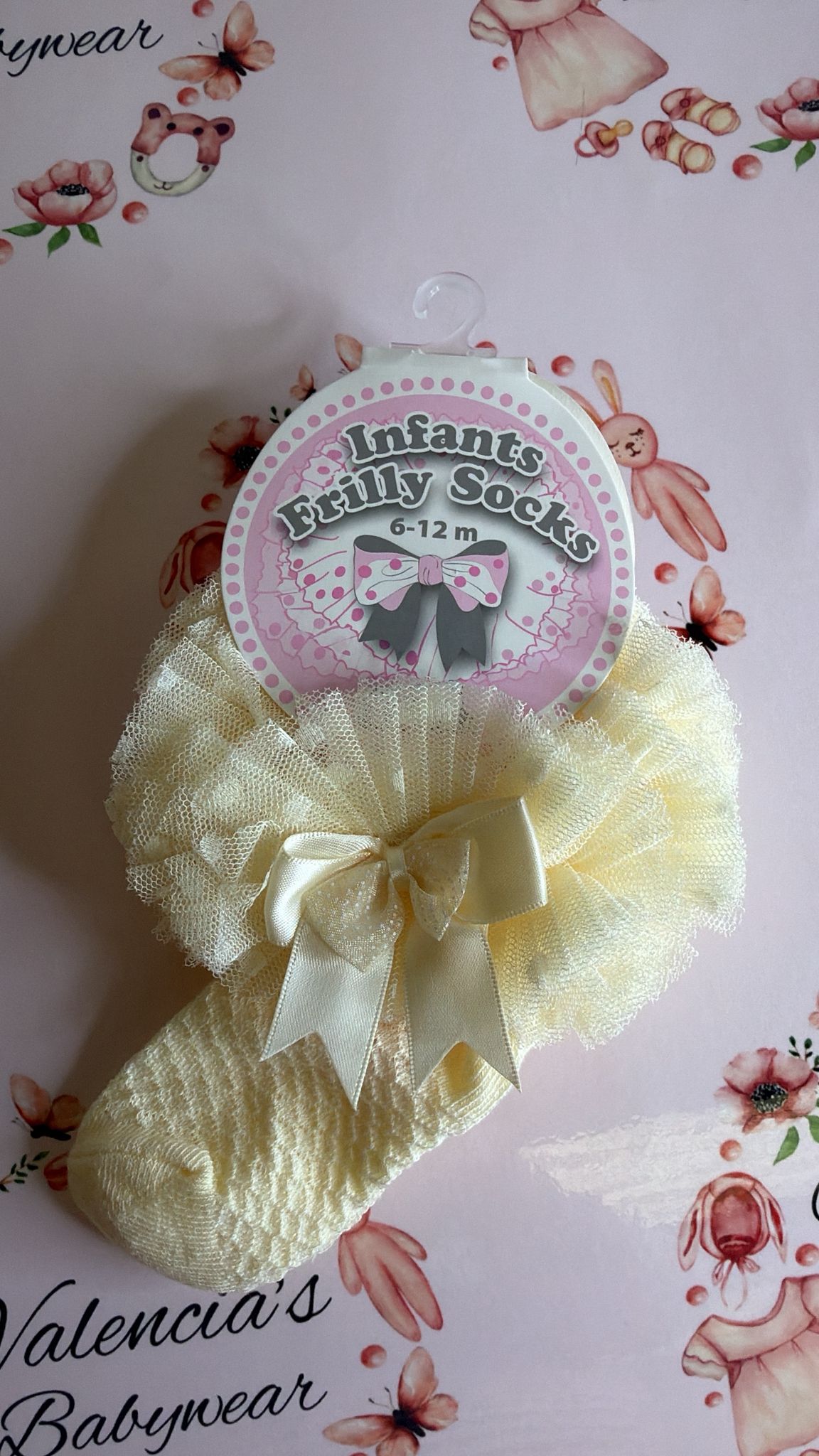 Yellow frilly socks