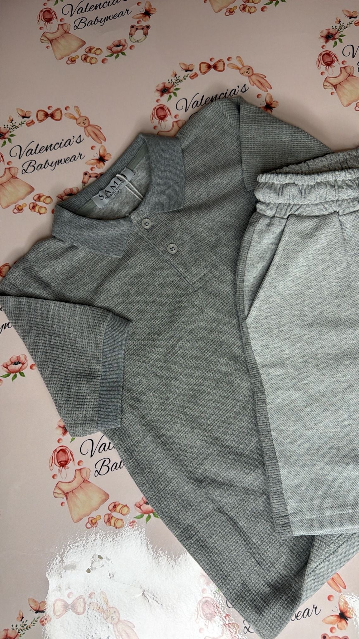 Boys Grey Top & Shorts set