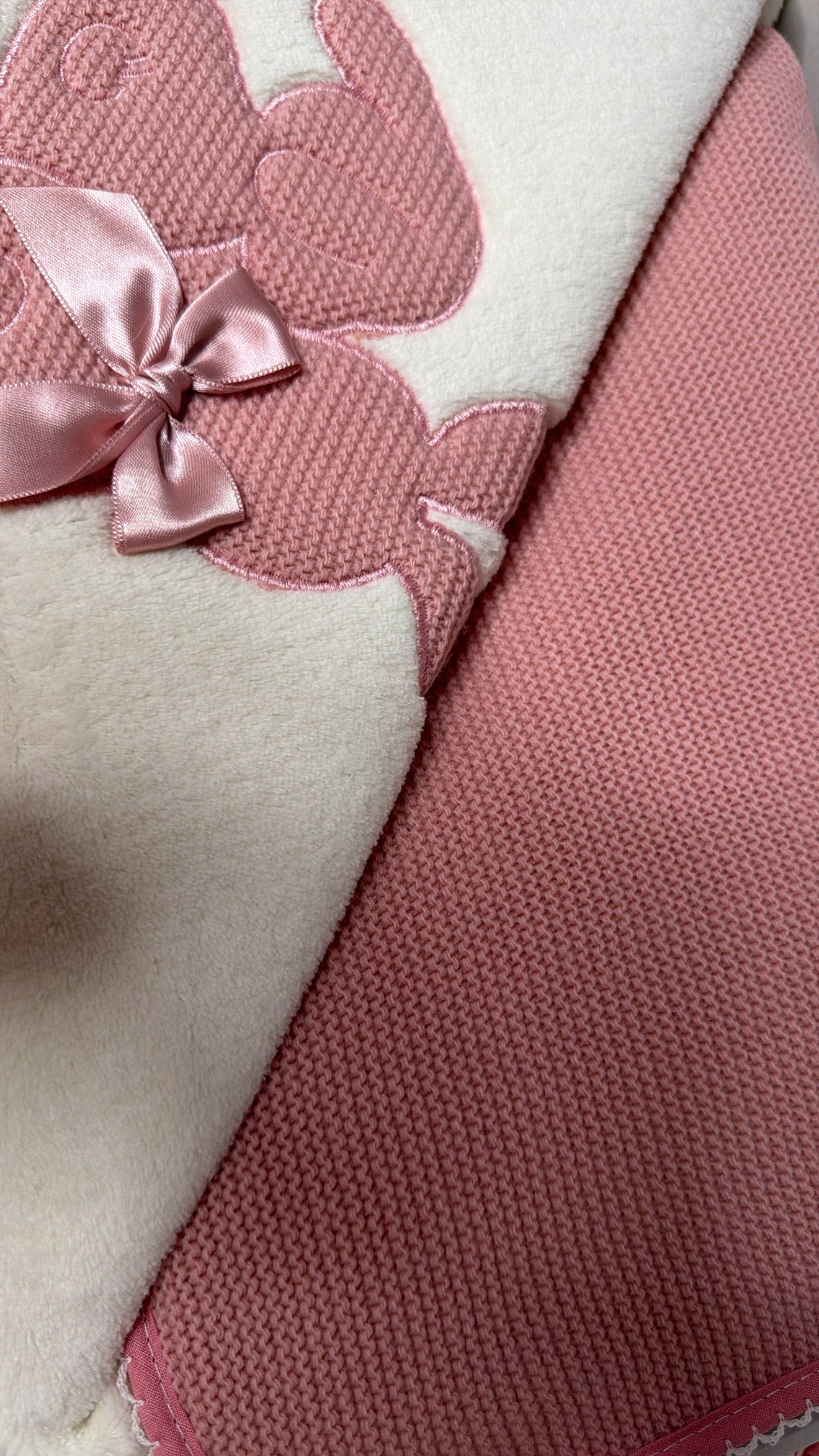 Dusty Pink Embroidered Blanket Wrap