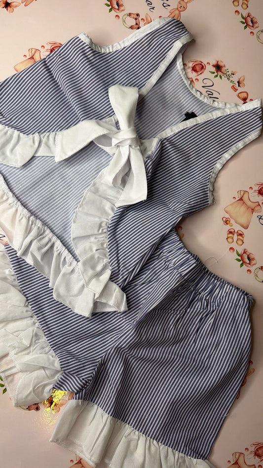 Spanish Blue & White Stripe Set