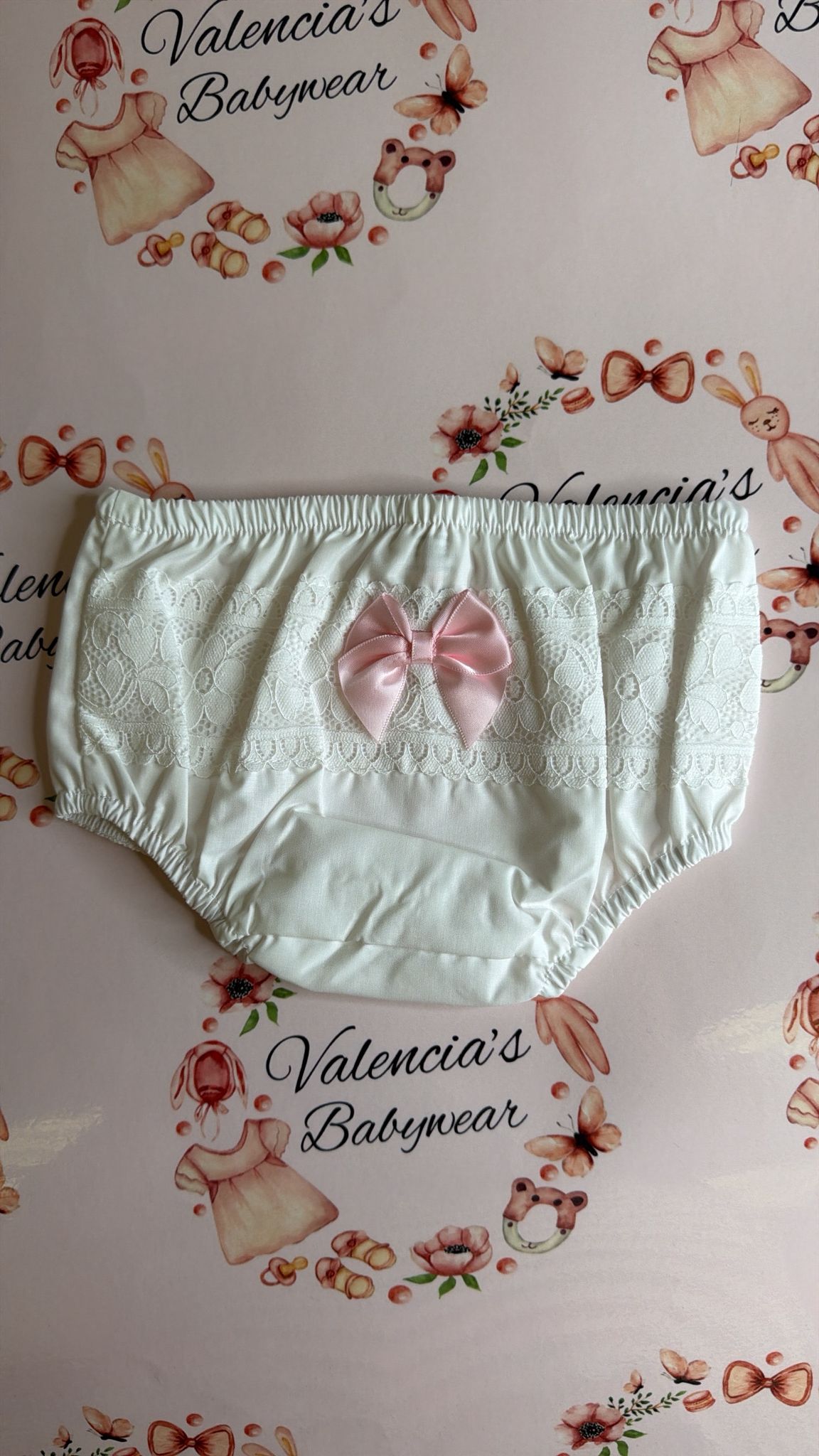 Pink Bow Lace Knickers ( Bloomers)