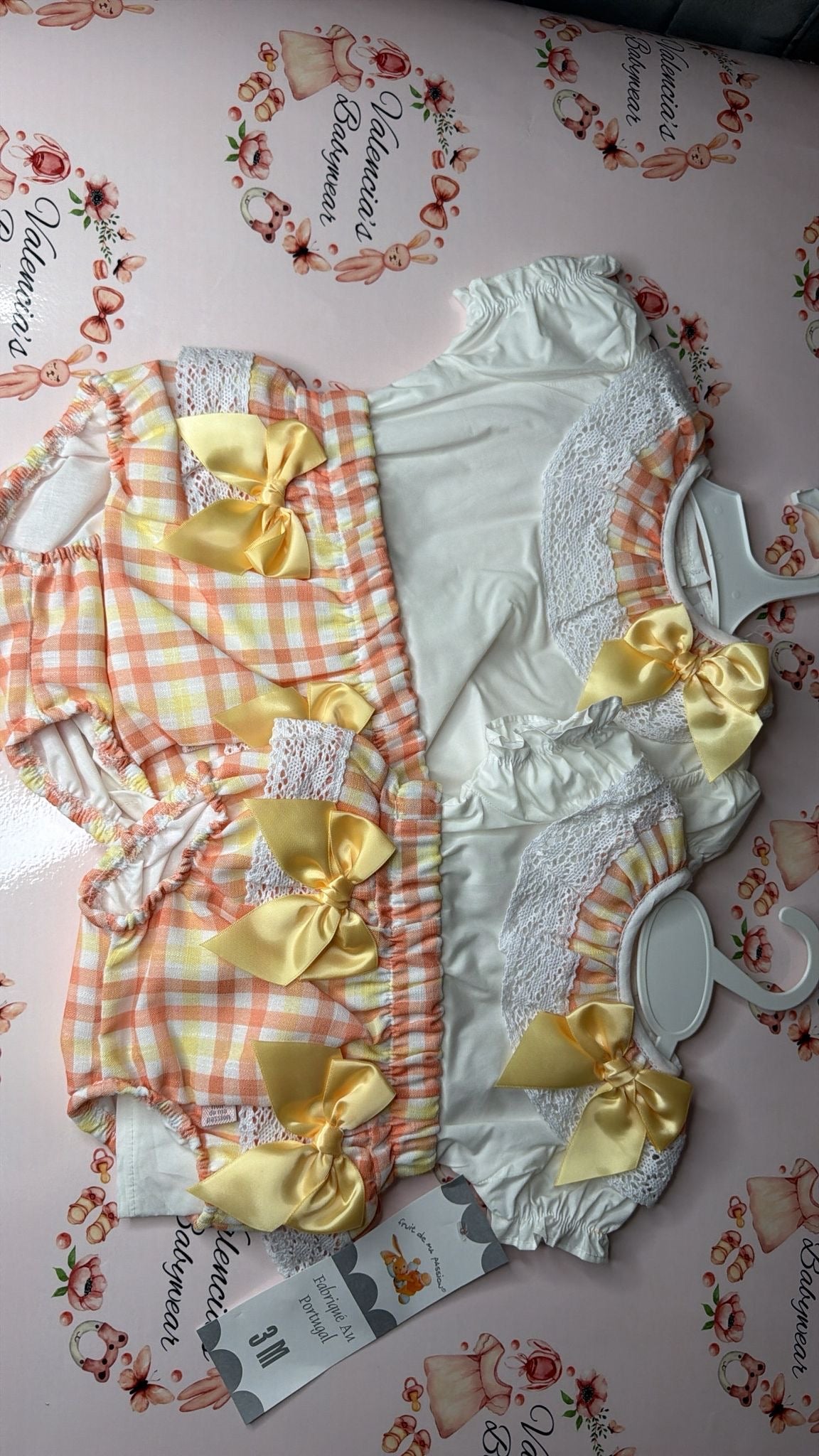 Orange & Yellow Cheque Romper