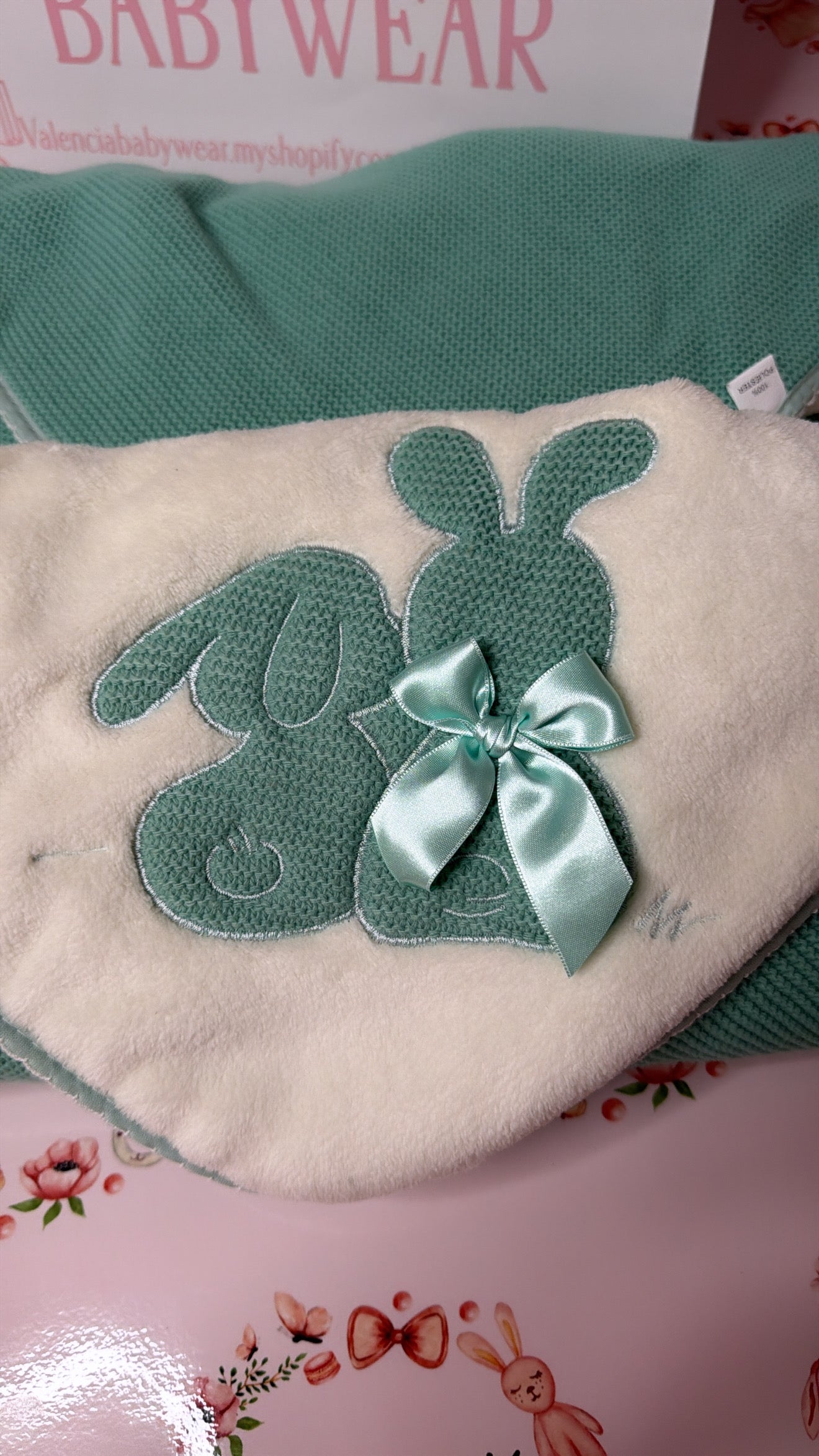 Green Embroidered Blanket Wrap