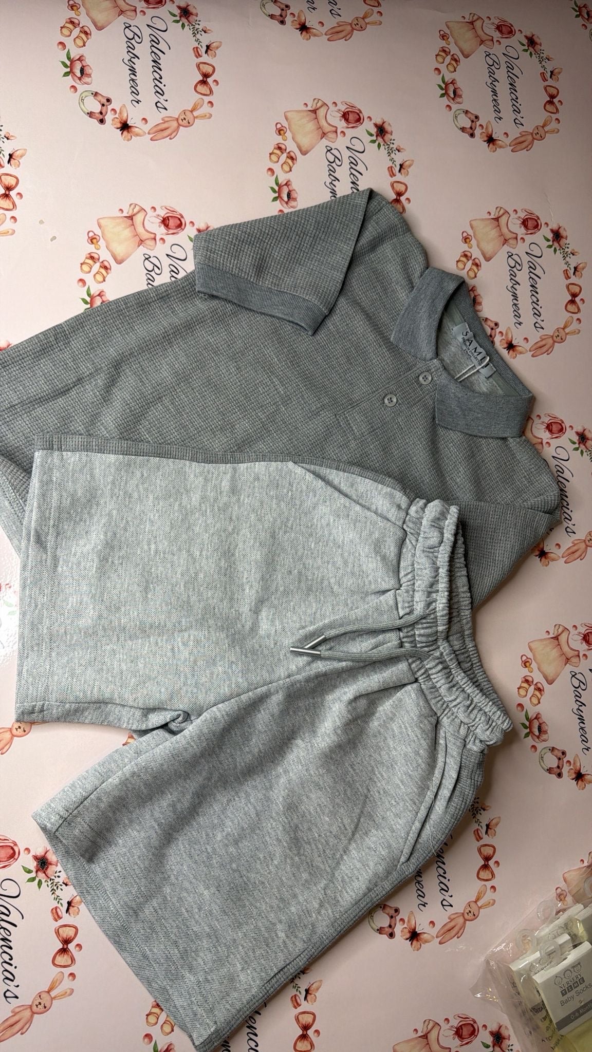 Boys Grey Top & Shorts set