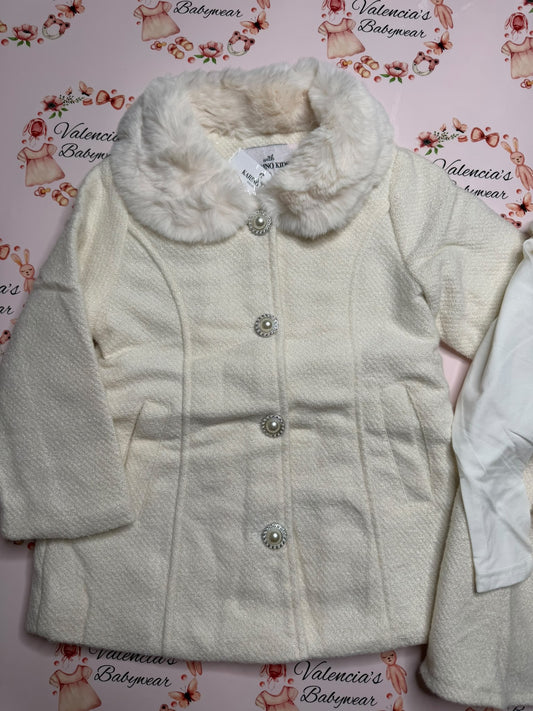 Cream 4PC Coat set